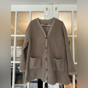 Koolaburra by Ugg Popcorn Sherpa Cardigan Sweater Size Large